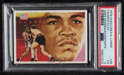 1979 Quelcom Ases Mundiales Del Deporte Small Muhammad Ali Cassius Clay PSA 5 - Image 1 of 2