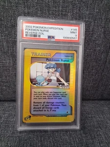 Pokemon Nurse 145/165 PSA 145 PSA 9 2002 Expedition Reverse Foil - Picture 1 of 3