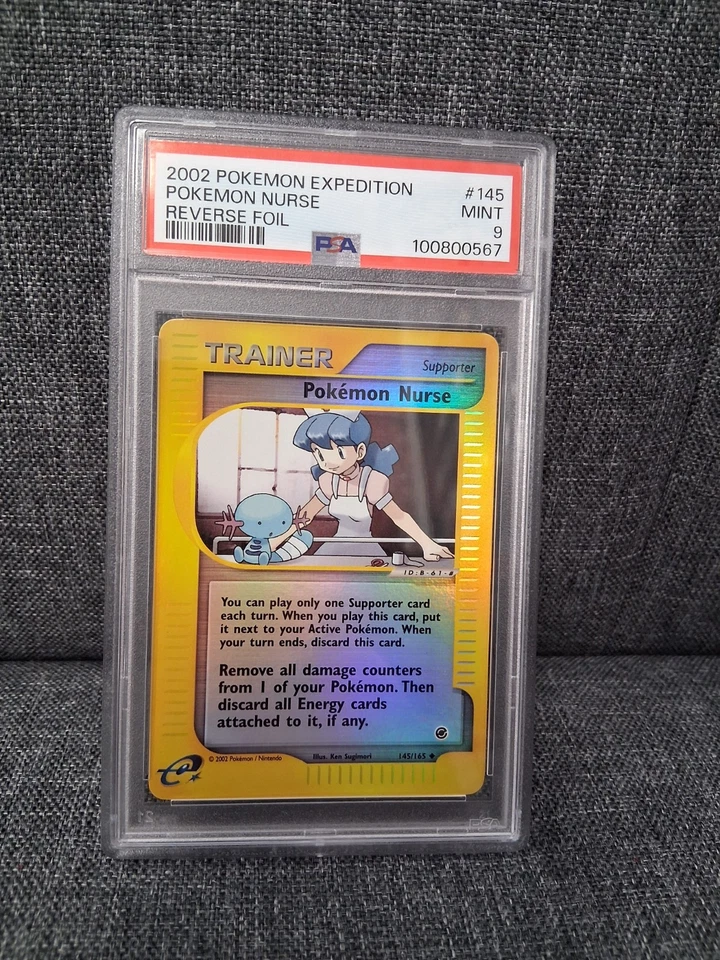 Pokemon Nurse 145/165 PSA 145 PSA 9 2002 Expedition Reverse Foil - Image 1 of 3