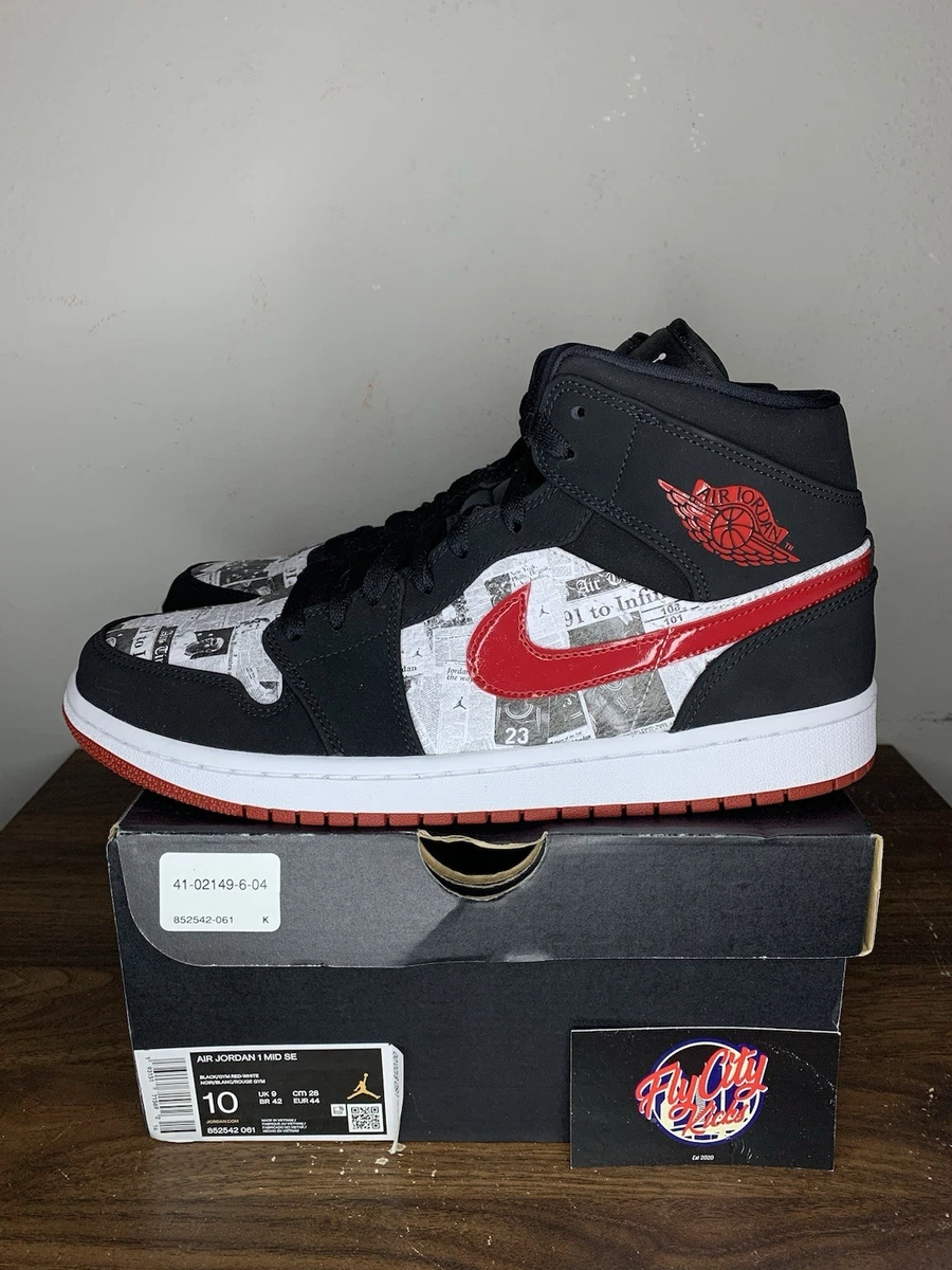Jordan 1 SE Mid Newspaper Times for Sale | Authenticity Guaranteed