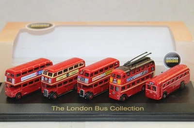 OXFORD DIECAST - NSET01 - JUEGO DE AUTOBUSES LONDRES - ROUTEMASTER, REGENT, TROLEBÚS Q1, RF Foto 1 de 4