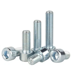 Galvanized Steel DIN912 Hex Socket Bolts Cap Head Screws M4 M5 M6 M8 M10 M12 - Picture 1 of 7