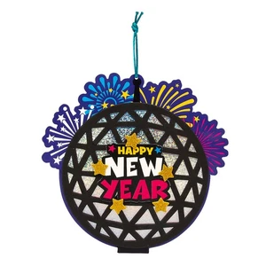 Silvester Ball Drop Schild Bastelset - ergibt 12 - Bild 1 von 3