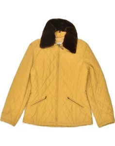 MARELLA Womens Quilted Jacket UK 12 Medium Yellow Polyester AA01 - Picture 1 of 4