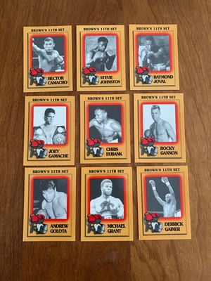9 RARE 1997 BROWN's Boxing Cards HECTOR "MACHO" CAMACHO MICHAEL GRANT !!! ETC - Image 1 of 2