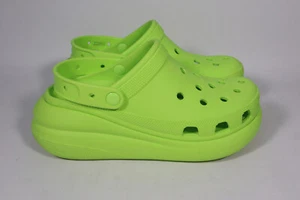 Crocs Classic Crush Men's 8 Women's 10 Lime Green 207521 Clogs Platform Shoes - Picture 1 of 11