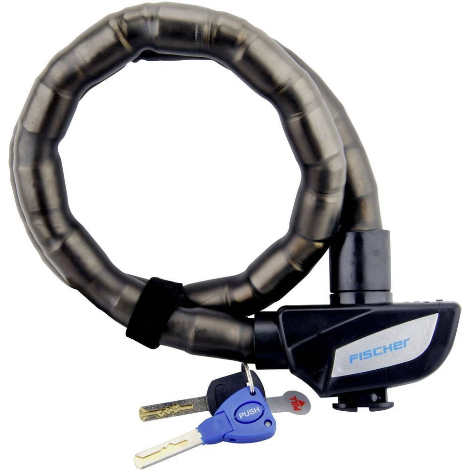 Fischer 85861 Catena Blocco Nero Serratura a Chiave Sicura Il Bicicletta