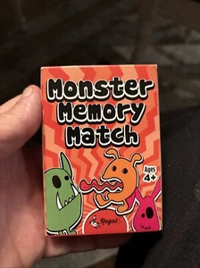 Monster Memory Match Card Game Regal Ages 4+ Educational Learning 100% Complete - Picture 1 of 5