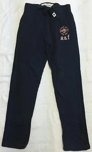 Abercrombie Kids Navy Blue Sweatpants With Felt Logo Lettering Sz Small. NWOT! - Picture 1 of 7