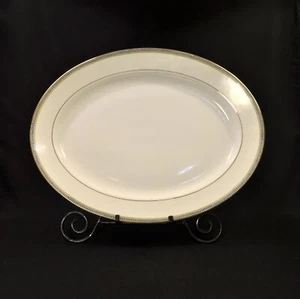 Noritake Marseille Platte groß 16 1/4" x 12 1/4" blaue Bänder Gold 1918-1921+ - Bild 1 von 12