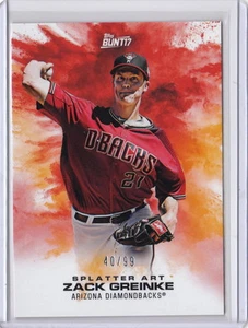 Topps Bunt Splatter Art 2017 #ZG Zack Greinke Diamondbacks/99 sin usar - Imagen 1 de 1