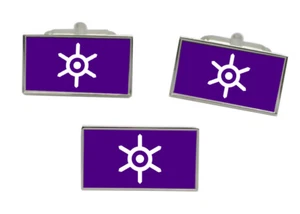 Tokyo (Japan) Flag Cufflink and Tie Pin Set - Picture 1 of 6