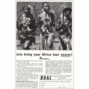 1959 BOAC: Jets bring your Africa Tour Nearer Vintage Print Ad - Bild 1 von 1