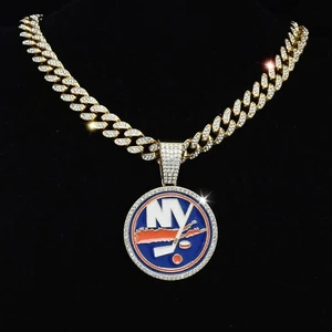 Silver / Gold New York Islanders Pendant Necklace - Picture 1 of 4