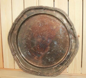 Antico piatto da portata placcato argento - Foto 1 di 7