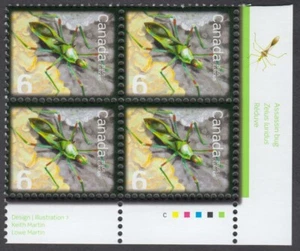 Canada - #2407 Beneficial Insects - Assassin Bug Plate Block - MNH - Picture 1 of 1