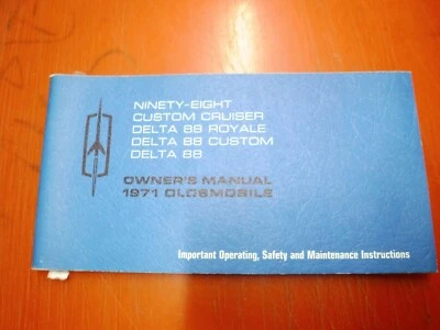 1971 OLDSMOBILE NINETY EIGHT DELTA 88 CUSTOM CRUISER FACTORY OWNERS MANUAL - Изображение 1 из 3