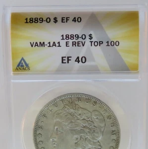 1889-O Morgan Silver Dollar ANACS EF 40 VAM-1A1 E REV Top 100 F#7864 - Picture 1 of 16