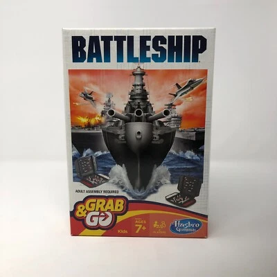 Battleship GRAB & GO Classic Board Game Travel Size COMPLETE - Image 1 of 4