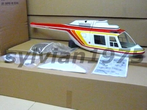 Funkey Jet Ranger ( .46-.50 ) 600 size Scale Helicopter Fuselage RED NIB - Picture 1 of 13