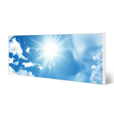 banjado Magnettafel 75x30cm Memoboard magnetisch Metall Pinnwand Clouds - Bild 1 von 4