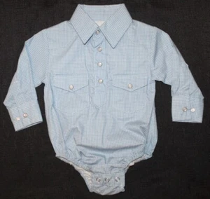 New RED RIVER OUTFITTERS pearl snap long sleeve bodysuit Size 3/6 months - Picture 1 of 2