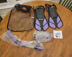 Dive Snorkeling Gear For Adults Adults Mask Fins Snorkel Set New In Bag