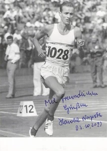Tarjeta de autógrafo original Harald Norpoth UH Atletismo Olimpiadas 3654 H - Imagen 1 de 1