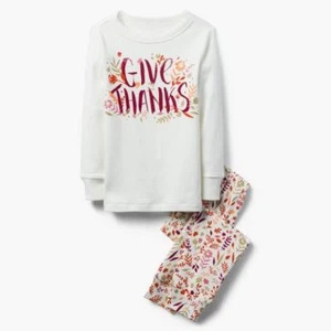 NWT Gymboree Give Thanks Gymmies Pajama Set Girl Thanksgiving Holiday - Picture 1 of 1