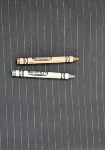 2 Yards Chocolate Brown & Grey Pinstripe Suiting Suit Fabric Wool Blend 60" Wide - Picture 1 of 3