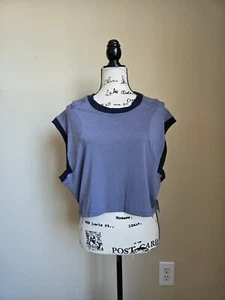 Free People Movement good sport tee gray mesh relaxed womens S - Picture 1 of 12
