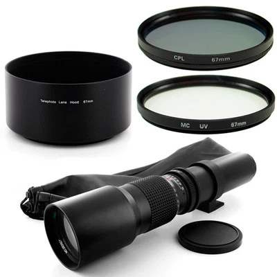 Albinar 500mm Lens + 67mm,Filter,Hood for Pentax PK K-5 K-r x 7 Kr Kx K7 K5 K20D - Image 1 of 2
