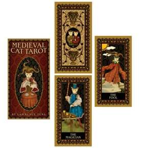 Medieval Cat Tarot Oracle Cards and Guidebook Renaissance Felines Lawrence Teng - Picture 1 of 6