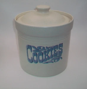 PFALTZGRAFF YORKTOWNE COOKIE JAR EXCELLENT BLUE GRAY 7 1/2" - Picture 1 of 9
