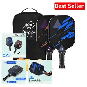 USAPA Approved Lightweight Pickleball Paddles Set – 2 Durable Rackets with Grip - Picture 1 of 9