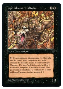 MTG LESSER WEREWOLF ITALIAN LEGENDS UNCOMMON BLACK CREATURE LP/NM RENAISSANCE - Picture 1 of 2