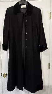 Abrigo Largo Mujer MDP Designs Forrado Negro 100% Lana Terciopelo - Talla Med - Imagen 1 de 10