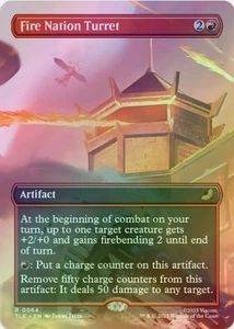 1 x Fire Nation Turret - Borderless - Foil - TLE  - LP - MTG - Picture 1 of 1