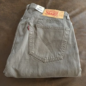 Levis 501 Original Fit Herren 33 x 30 Braun Denim Jeans Straight Leg Button Fly - Bild 1 von 17