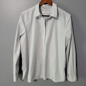 Foxcroft Button Down Top Wrinkle Free Size 18 Shaped Fit Striped Career Office - Bild 1 von 11