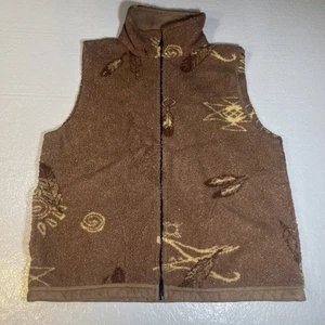 Vintage Bear Ridge Full Zip Fuzzy Vest Large Made In Usa - Picture 1 of 12