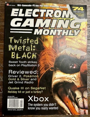 Electronic Gaming Monthly Magazine January 2001 No. 138 - Twisted Metal Black - Image 1 of 4