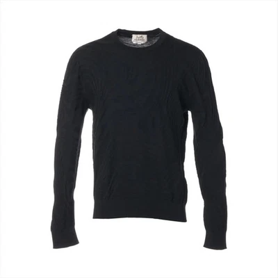 Hermès 20AW Lana Tejido M Hombre Negro 02-5735 Reetiquetado Romo Foto 1 de 4