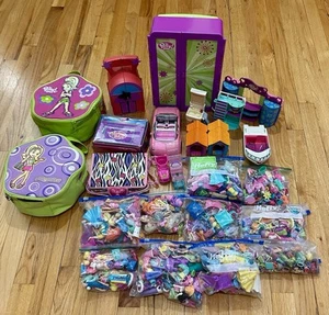 HUGE LOT! Vtg 2000’s Polly Pocket, Disney, Dolls, Clothes, Car Play Set Cases - Picture 1 of 9