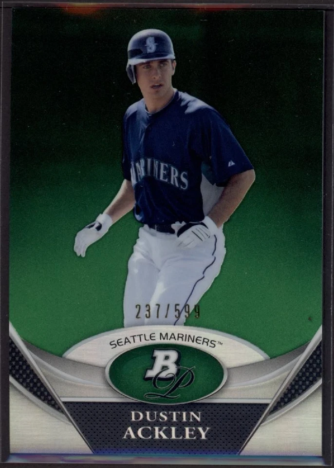 Dustin Ackley Bowman 2011 refractor verde platino RC 237/599 #BPP32 (F1501) Foto 1 de 1
