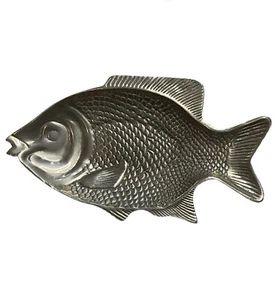MCM Peltro a Forma di Pesce Vassoio da Servizio Piatto 11” Messico - Foto 1 di 10