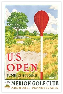 Official 2013 United States U.S. Open Merion Golf 12" x 18" Poster Justin Rose - Picture 1 of 7