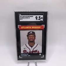 Ronald Acuna Jr 2021 Topps 582 Montgomery #1 Set 5 SGC 9.5