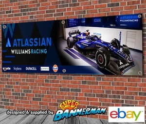 Williams Atlassian 2025 F1 Team Banner for Garage, Workshop, Showroom etc, LARGE - Picture 1 of 2