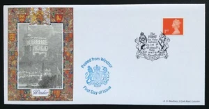 GB Bradbury 1993 1. selbstklebende Briefmarke auf Ersttagsbrief, NVI Windsor SHS - Bild 1 von 2